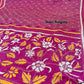 Magenta Bangalore Silk Kantha Saree