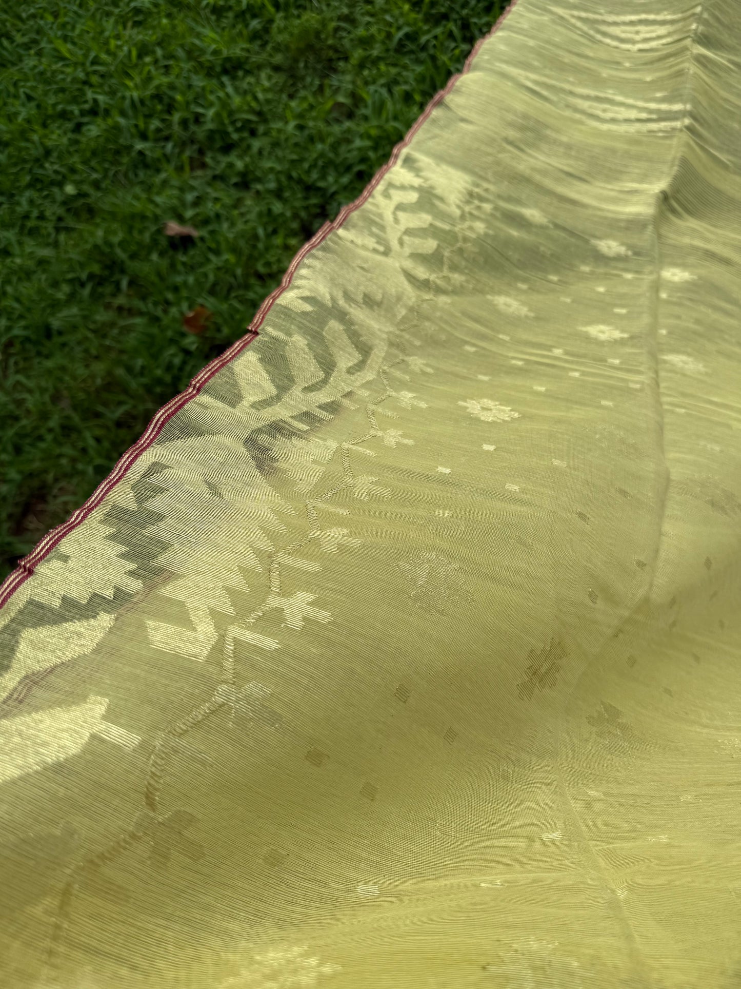 Original Dhakai Jamdani Saree - Golden