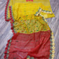 Yellow Original Dhakai Jamdani with Cutwork Gamga Jamuna 3D Embroidery