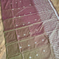 Duel Tone Olive Bangalore Silk Kantha Saree