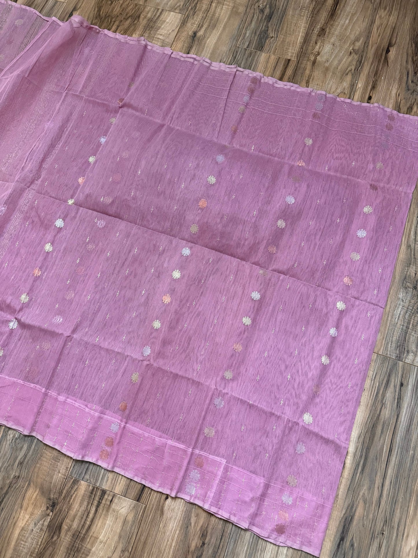 Original Dhakai Jamdani Saree - Opera Mauve