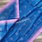 Sylheti Monipuri Handwoven Cotton Saree - Blue