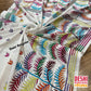 Bangalore Silk Kantha Saree-off white