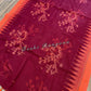 Monipuri Cotton saree, Maroon and Orange