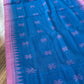 Sylheti Monipuri Handwoven Cotton Saree - Blue