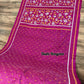 Magenta Bangalore Silk Kantha Saree