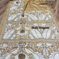 Bangalore Silk Kantha Saree- Light Brown Peacock theme