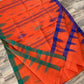 Sylheti Monipuri Handwoven Cotton Saree– Orange