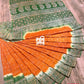 Silk Batik Saree Orange