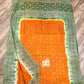 Silk Batik Saree Orange