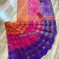 Elegant Magenta Orange Purple Dhakai Jamdani Saree - Handloom Classic