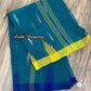 Sea Green Monipuri Saree with Dual Temple Border