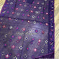 Elegant Violet Dhakai Jamdani Saree - Handloom Classic