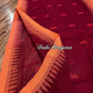Monipuri Cotton saree, Maroon and Orange