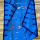 Sylheti Monipuri Cotton Saree – Blue & Deep Blue border