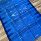 Sylheti Monipuri Cotton Saree – Blue & Deep Blue border