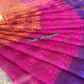 Elegant Magenta Orange Purple Dhakai Jamdani Saree - Handloom Classic