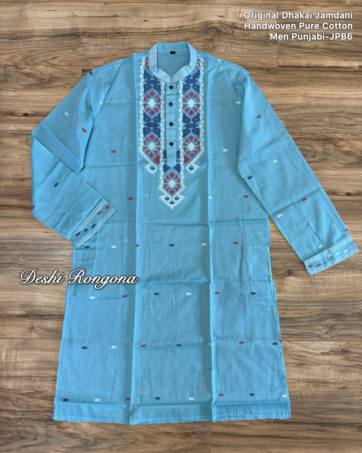 Original Dhakai Jamdani Men Punjabi, Pure Cotton