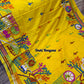 Yellow Bangalore Silk Kantha Saree