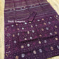 Original Dhakai Jamdani Saree - Plum Purple