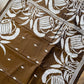 Brown Bangalore Silk Kantha Saree