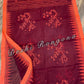 Monipuri Cotton saree, Maroon and Orange