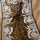 Brown Bangalore Silk Kantha Saree