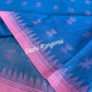 Sylheti Monipuri Handwoven Cotton Saree - Blue