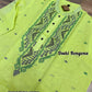 Original Dhakai Jamdani Punjabi, Handwoven Pure Cotton, Lime Color