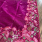 Cutwork Dhakai Jamdani – Hand Embroidered - Jam Magenta