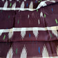 Sylheti Monipuri Handwoven Saree – Coffee with White Border