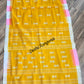 Sylheti Monipuri Handwoven Cotton Saree – Yellow