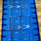 Sylheti Monipuri Cotton Saree – Blue & Deep Blue border