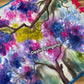Abstract Watercolor – Handpainted Half Silk Saree