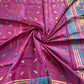 Magenta Pink Bangalore Silk Kantha Saree