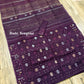 Original Dhakai Jamdani Saree - Plum Purple