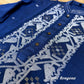 Original Dhakai Jamdani Punjabi – Handwoven Pure Cotton, Deep Blue