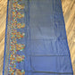 Gray Bangalore Silk Kantha Saree