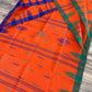 Sylheti Monipuri Handwoven Cotton Saree– Orange