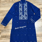 Original Dhakai Jamdani Punjabi – Handwoven Pure Cotton, Deep Blue