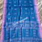 Sylheti Monipuri Handwoven Cotton Saree - Blue