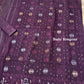 Original Dhakai Jamdani Saree - Plum Purple