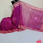 Cutwork Dhakai Jamdani – Hand Embroidered - Jam Magenta