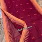 Monipuri Cotton saree, Maroon and Orange