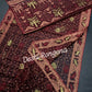 Elegant Deep Maroon Dhakai Jamdani Saree - Handloom Classic