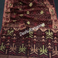 Elegant Deep Maroon Dhakai Jamdani Saree - Handloom Classic