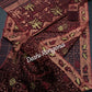 Elegant Deep Maroon Dhakai Jamdani Saree - Handloom Classic