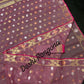 Handwoven Dhakai Jamdani Saree – Pink Mauve Halfsilk