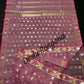 Handwoven Dhakai Jamdani Saree – Pink Mauve Halfsilk