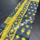 Gray Dhakai Jamdani Saree with Lemon Yellow work